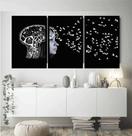 Quadros Decorativos 3 Peças Psicologia Médico Psicologo