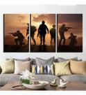 Quadros Decorativos 3 Peças Soldados Exercito Armas
