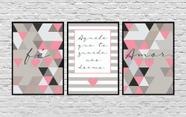 Quadros Decorativos Abstrato Geométrico Oração Fé Amor Rosa Quadros Decorativos Abstrato Geométrico Oração Fé Amor Rosa