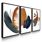 Quadros Decorativos Abstrato Pintura Laranja