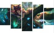 quadros decorativos Ahri Elderwood Skin Lol Game"