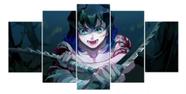 Quadros Decorativos Anime Demon Slayer Inosuke Hashibira Ataque Espadas"