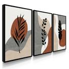 Quadros Decorativos Boho Vermelho Folhas