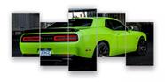 Quadros Decorativos Carro Dodge Challenger Verde"