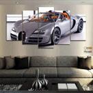 Quadros Decorativos Carros Bugati 63x130mt em Tecido