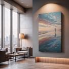 Quadros Decorativos Céu em Movimento 90x60 Moderno Luxo Sala Quarto Escritório