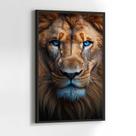 Quadros Decorativos com com Moldura Leão de Judá Face Quadros Decorativos com Leão Vertical para Sala Quarto Decoração