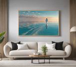 Quadros Decorativos com Moldura Jesus Religioso para Sala Quarto e Escritório Horizontal