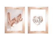 Quadros decorativos com moldura Love Kit com 2 Quadros decorativos com moldura Love Kit com 2