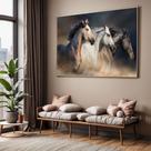 Quadros decorativos com Moldura Sala Quarto Cavalo Correndo Deserto Grande Hall Quadros decorativos com Moldura Sala Quarto Cavalo Correndo Deserto Grande Hall