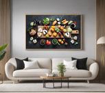 Quadros Decorativos com Moldura Shushis Cozinha para Sala Quarto e Escritório Horizontal