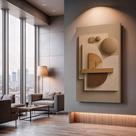 Quadros Decorativos Composição Natural 90x60 Moderno Luxo Sala Quarto Escritório