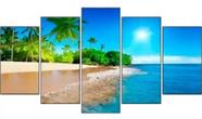 Quadros Decorativos Coqueiro Mar Sol Natureza"