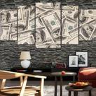Quadros Decorativos Dollar Dinheiro "
