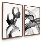 Quadros Decorativos Dupla Casal Abstrato 55X40 Com Vidros Quadros Decorativos Dupla Casal Abstrato 55X40 Com Vidros