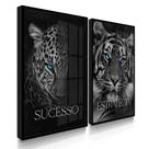 Quadros Decorativos Dupla Onça Sucesso Com Moldura Quadros Decorativos Dupla Onça Sucesso Com Moldura
