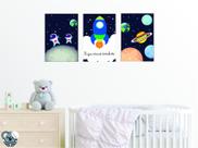 Quadros Decorativos em MDF Astronauta Foguete Planetas Quadros Decorativos em MDF Astronauta Foguete Planetas
