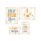 Quadros Decorativos Festa Ano Novo Reveillon 4 uni