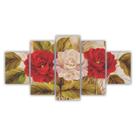 Quadros Decorativos Floral Flores Rosas Brancas e Vermelhas Quadros Decorativos Floral Flores Rosas Brancas e Vermelhas