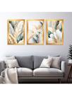 Quadros Decorativos Flores Folhagem Tons Claros Sala de Estar