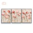 Quadros Decorativos Flores Tulipas Efeito Mármore Rose com Moldura
