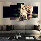 Quadros Decorativos Gatinho Rezando 63x130mt em Tecido Quadros Decorativos Gatinho Rezando 63x130mt em Tecido