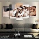 Quadros Decorativos Gato Fofo 63x130mt em Tecido