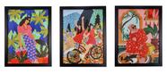 Quadros Decorativos Impressão Canvas e Moldura Kit 3 quadros