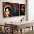 Quadros Decorativos Indígenas com Moldura