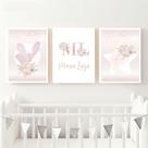 Quadros Decorativos Infantil Borboleta, Estrela Com Nome e Inicial