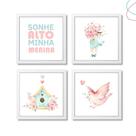 Quadros Decorativos Infantil Jardim Encantado Aquarela