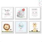Quadros Decorativos infantil quarto de menina Safari Balão