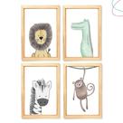 Quadros Decorativos Infantil Safari Animais da Floresta