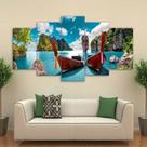 Quadros Decorativos Jangadas Mosaico 5 Peças