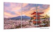 Quadros Decorativos Japão Oriental 120x60 3 peças Quadros Decorativos Japão Oriental 120x60 3 peças