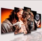 quadros decorativos Jesus e o leão de Juda"