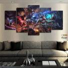 Quadros Decorativos Jogos Online Lol 63x130mt em Tecido