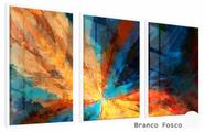 Quadros Decorativos Kit 3 Moldura e Vidro Explosão de Cores