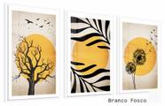 Quadros Decorativos Kit 3 Moldura e Vidro Paisagem Desenho Quadros Decorativos Kit 3 Moldura e Vidro Paisagem Desenho