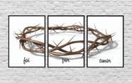 Quadros Decorativos Kit Amor Coroa Jesus Cristo Quadros Decorativos Kit Amor Coroa Jesus Cristo