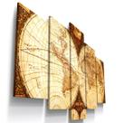 Quadros Decorativos Mapa Mundi Vintage Retrô Escola