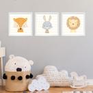 Quadros Decorativos Moldura Safari Divertido Bebê Animais