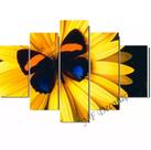 Quadros Decorativos Mosaico Borboleta Flores Amarelas" Quadros Decorativos Mosaico Borboleta Flores Amarelas"