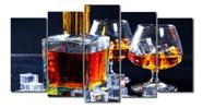Quadros Decorativos Mosaico Mosaico Bar Whisky Bebidas"