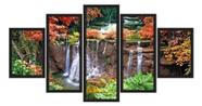 Quadros Decorativos Mosaico Paisagem Queda D'água Naturez" Quadros Decorativos Mosaico Paisagem Queda D'água Naturez"