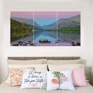 Quadros Decorativos Mountain Paisagem Lago Sala Escritório Quarto Ambiente Moderno PMG