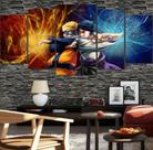 Quadros Decorativos Naruto E Sasuke Batalha "