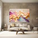 Quadros Decorativos para Quarto Sala 40x60 Abstrato Moderno Luxo Rosê Dourado Grande Escritório Hall