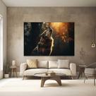 Quadros Decorativos para Quarto Sala 40x60 Lobo Paisagem Grande Escritório Hall