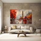 Quadros Decorativos para Quarto Sala Londres Arte Pintura Vermelho Grande Escritório Hall Tamanho:130x90